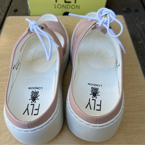 Fly London Dare520Fly Platform Wedge Leather Sandals In Nude Sz 38EU/7.5-8 US - Picture 7 of 16